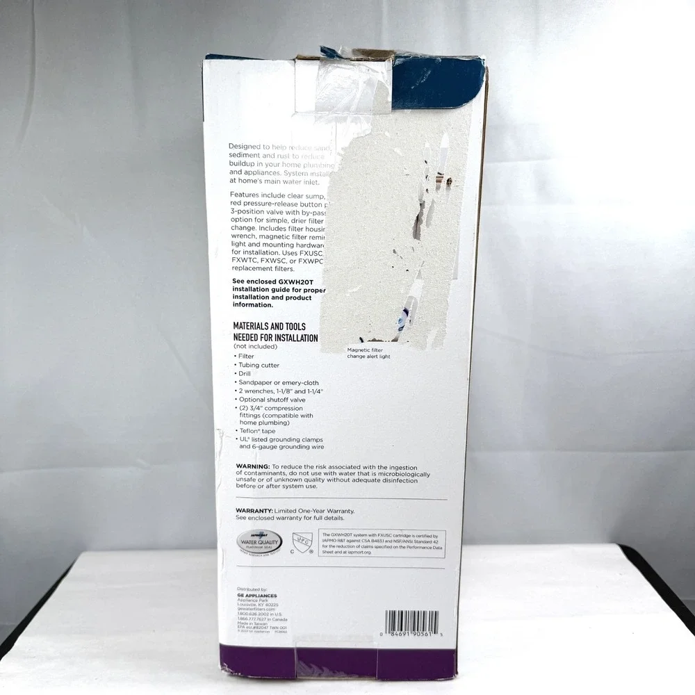 GE Whole House Water Filtration System GXWH20T Chlorine Reduction / Open Box
